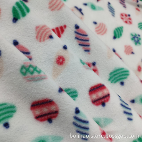 100% polyester printed brushed shearing fleece fabric